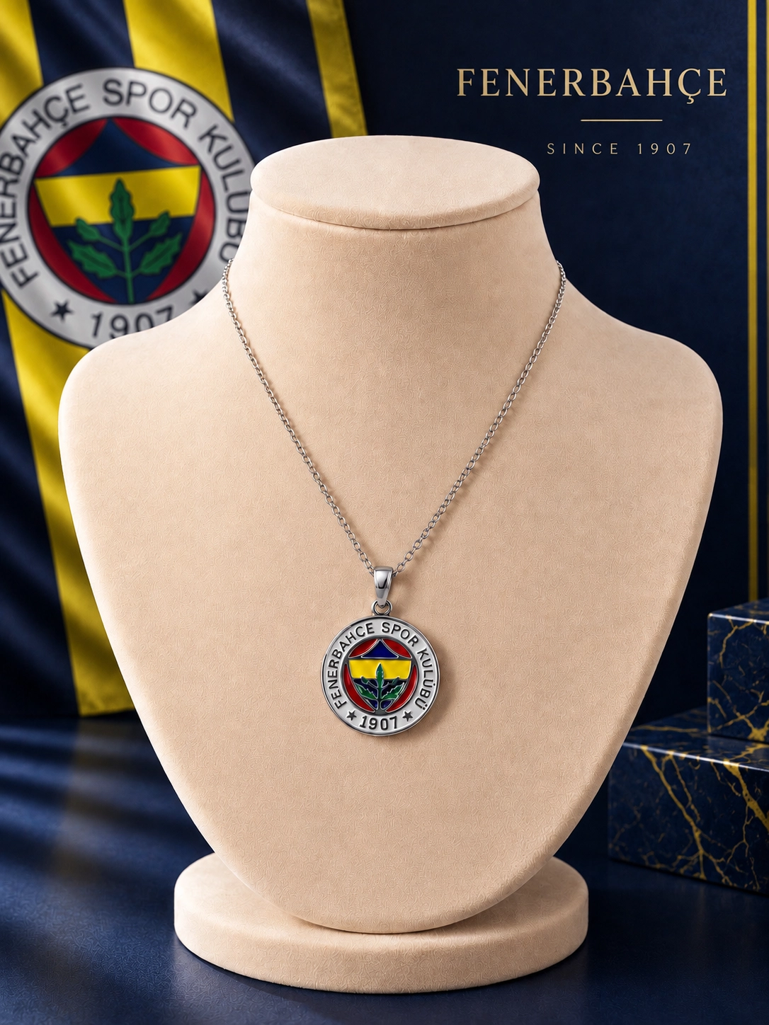 925 Ayar Gümüş Fenerbahçe Kolye