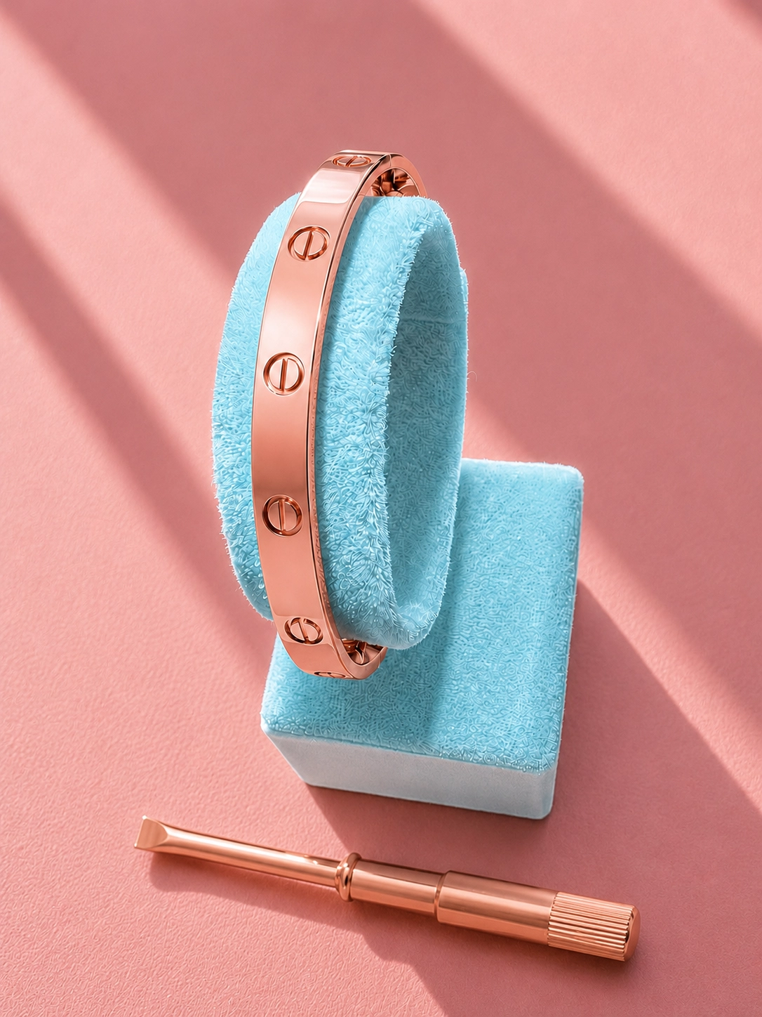 Rose Gold Vida Detaylı Kelepçe