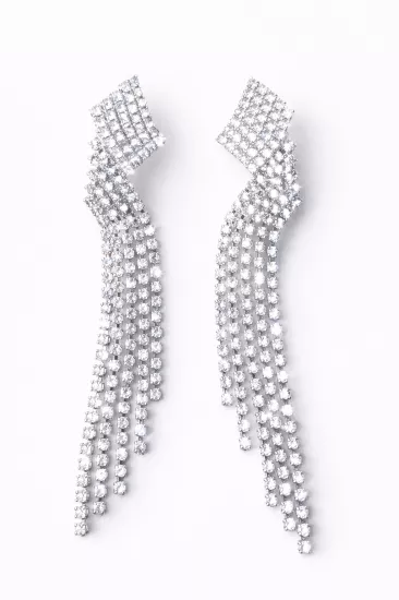 Uzun Taşlı Sallantılı Küpe | Işıltılı Lüks – SO GOOD