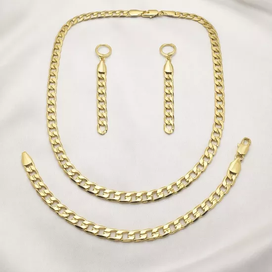 KALIN ZİNCİR SET 14 K GOLD RENGİNDE KOLYE KÜPE BİLEKLİK SET