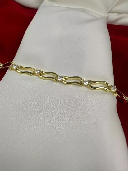 14 K GOLD TAŞLI BİLEKLİK